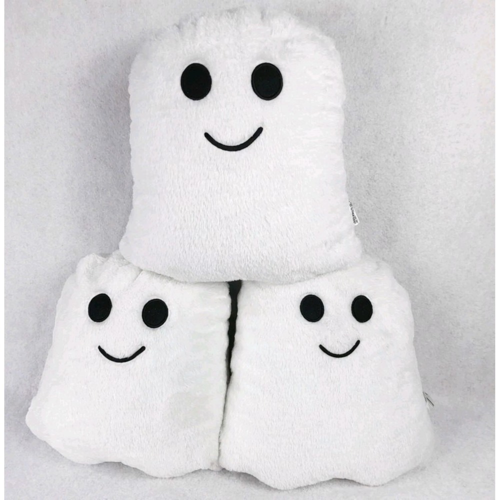 Halloween 10" Ghost Pillows Lot of 3 Cute Spooky Stuffed Plush‎ Holiday Decor